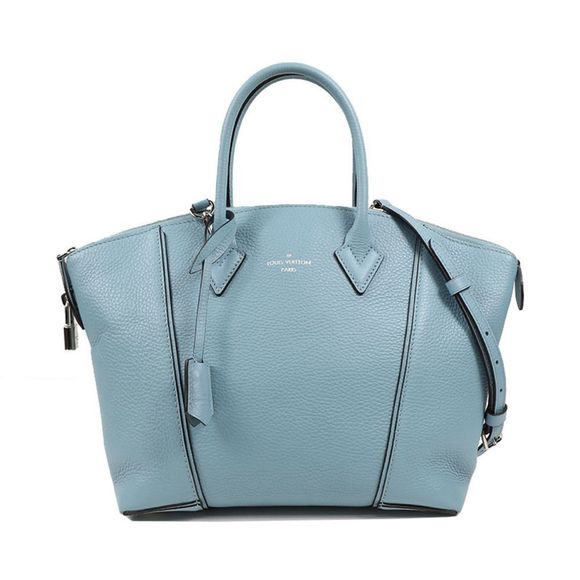 Louis Vuitton Parnacea Lockit Taurillon Leather Light Blue PM Shoulder Bag - Picture 1 of 6
